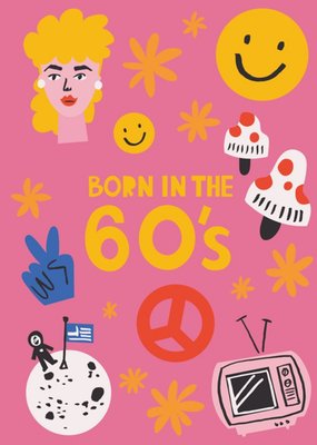 Retro Born In The 60s Card