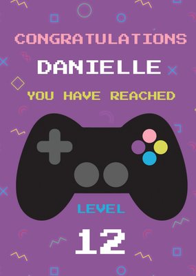 Boogie Bomb Gaming Controller Level 12 Birthday Card