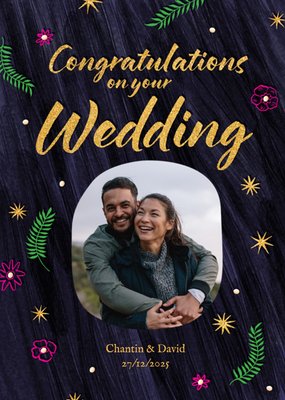 Congratulations Photo Upload Wedding Day Card