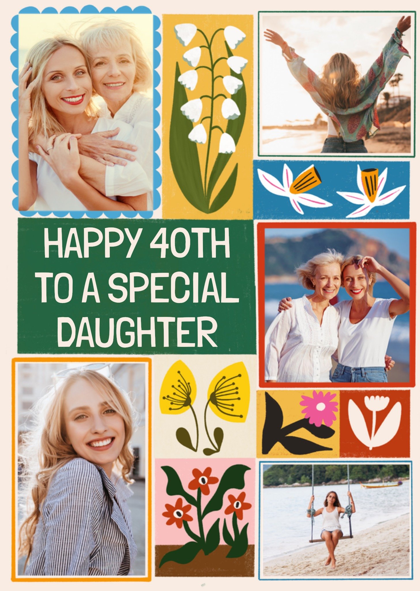 Moonpig Daughter Photo Upload 40th Birthday Card