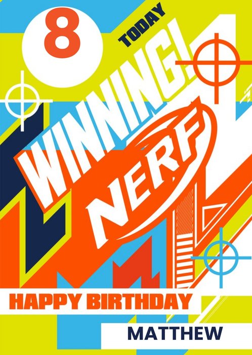 Nerf Personalise Age Birthday Card