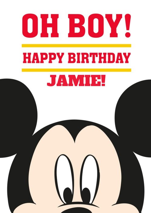 Mickey Mouse birthday card