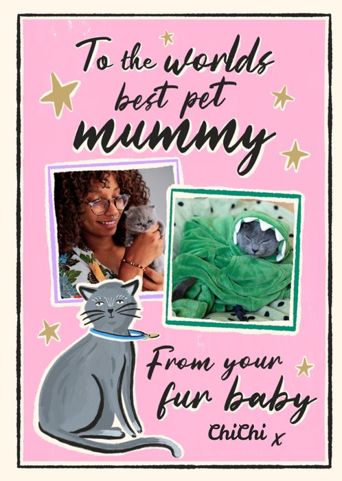 Worlds Best Pet Mummy From The Cat Photo Upload Card