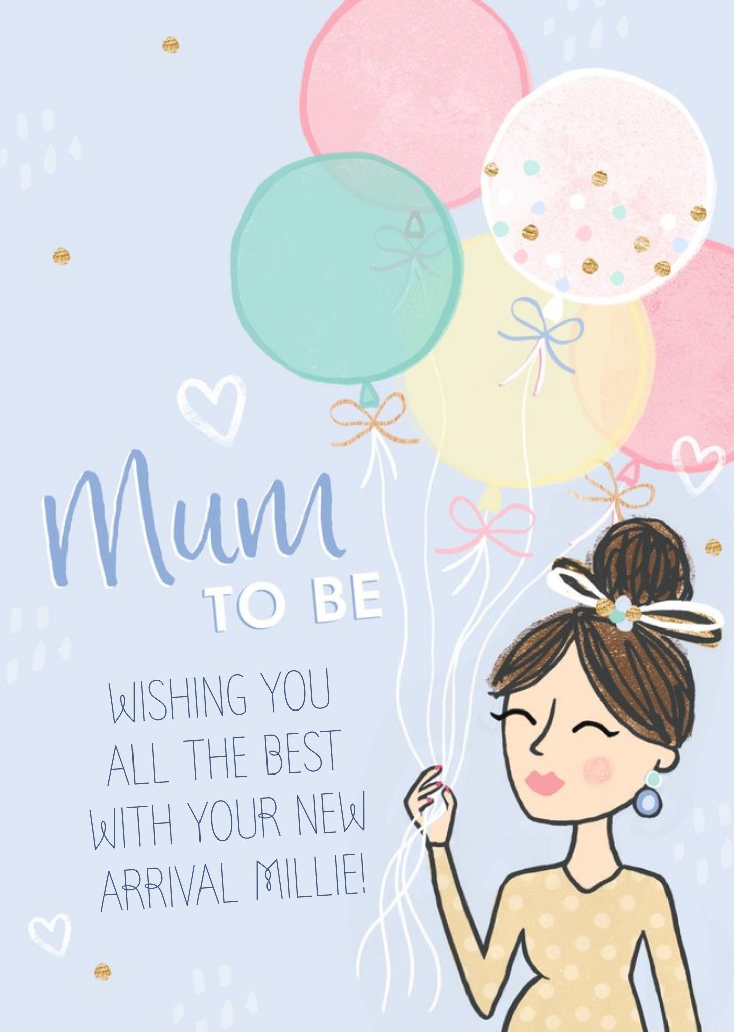 Moonpig Raspberry Fizz Cute Illustrated Mum To Be Card