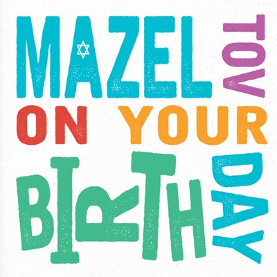Mazel Tov On Your Birthday Card