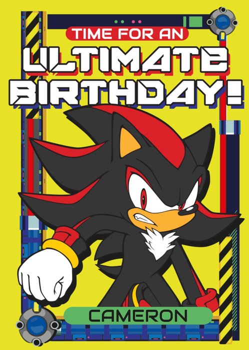 Sega Sonic the Hedgehog Shadow TIme For An Ultimate Birthday Card