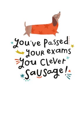 You Clever Sausage Exams Card