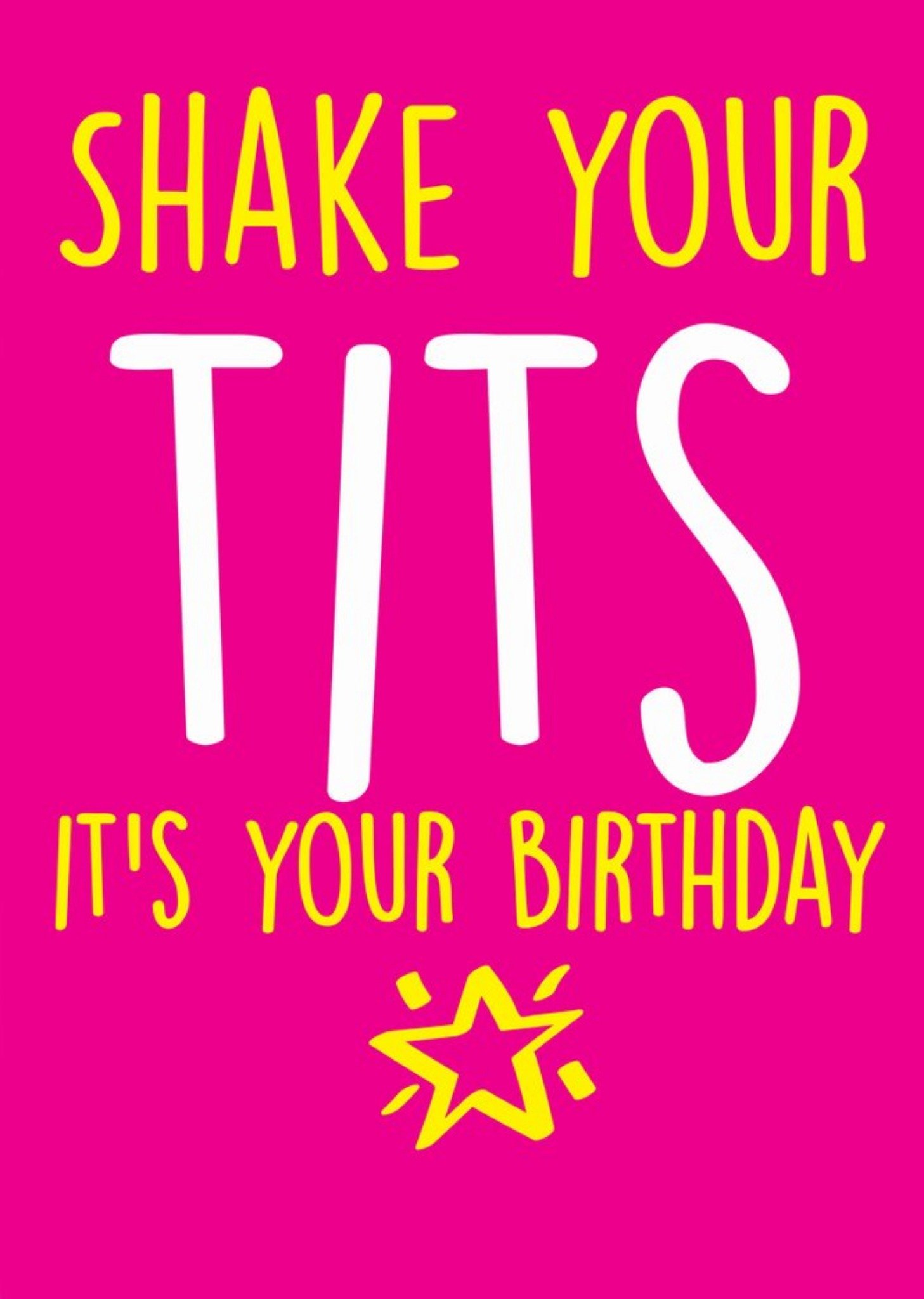Moonpig Funny Cheeky Chops Shake Your Tits Its Your Birthday Card