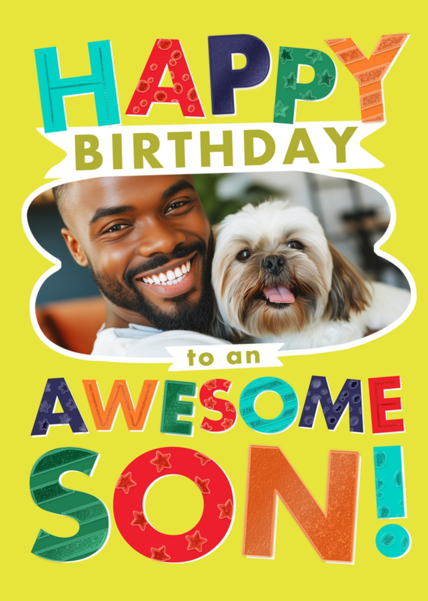 Moonpig Awesome Son Photo Upload Birthday Card