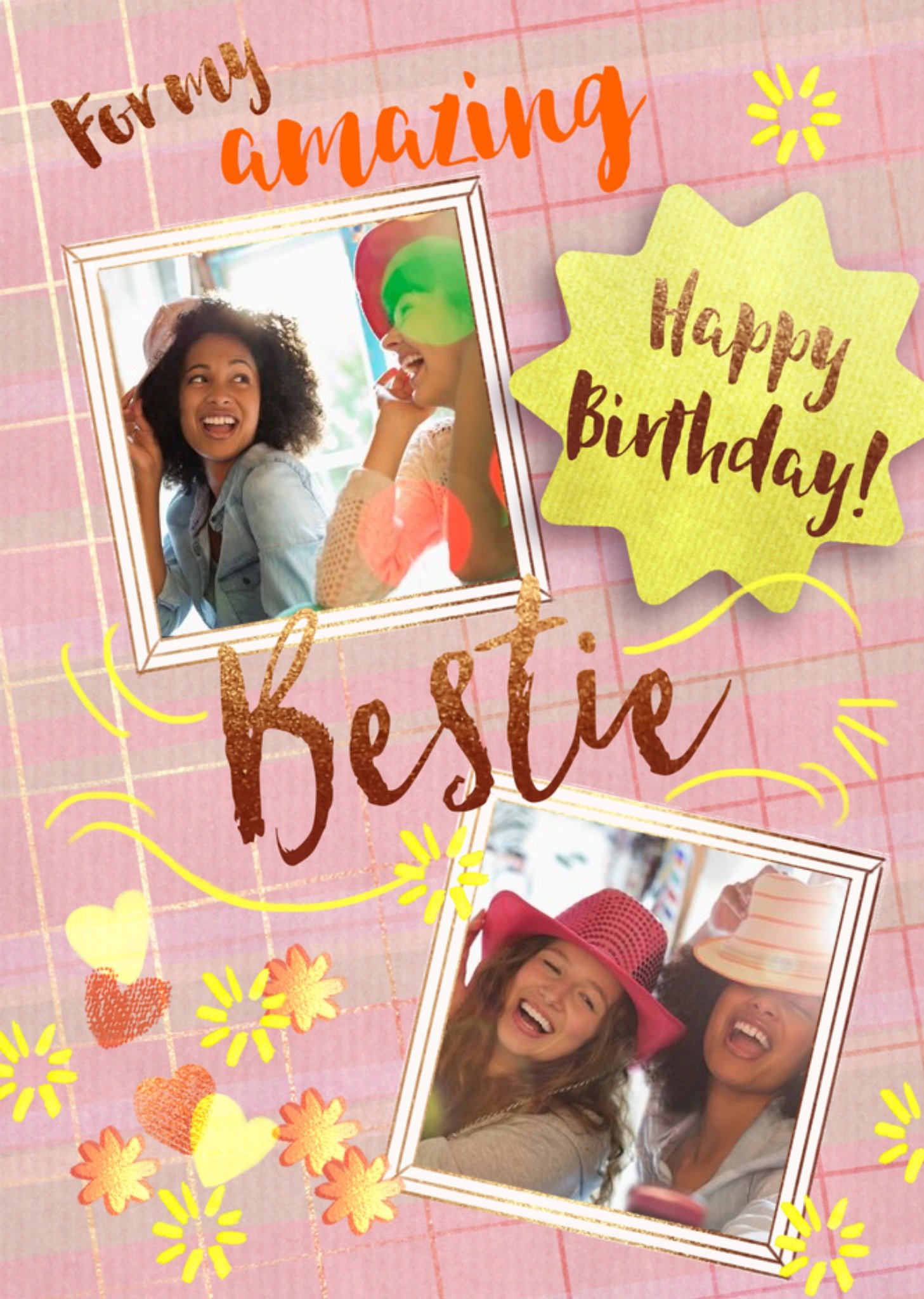 Moonpig For My Amazing Bestie Photo Upload Birthday Card