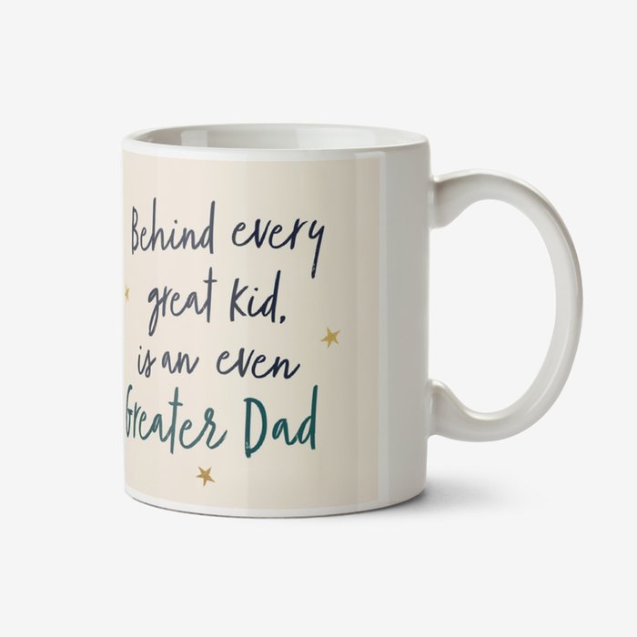 Behind Every Great Kid Photo Upload Father's Day Mug