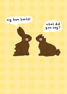 Funny Chocolate Bunny Easter Card