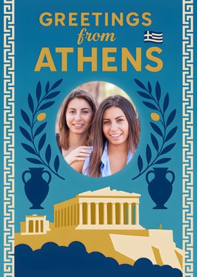Greetings From Athens Greece Photo Upload Postcard