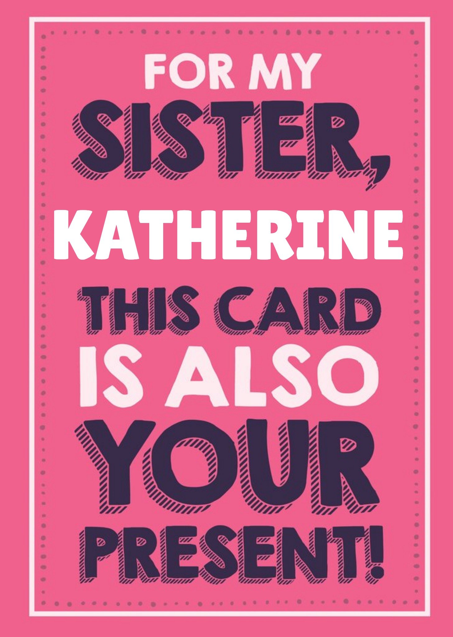 Moonpig Jam And Toast Typographic Funny Humour Sister Birthday Card