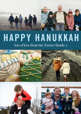 Happy Hanukkah Multiple Photo Upload Card