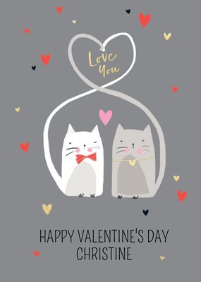 Cats In Love Valentine's Day Card