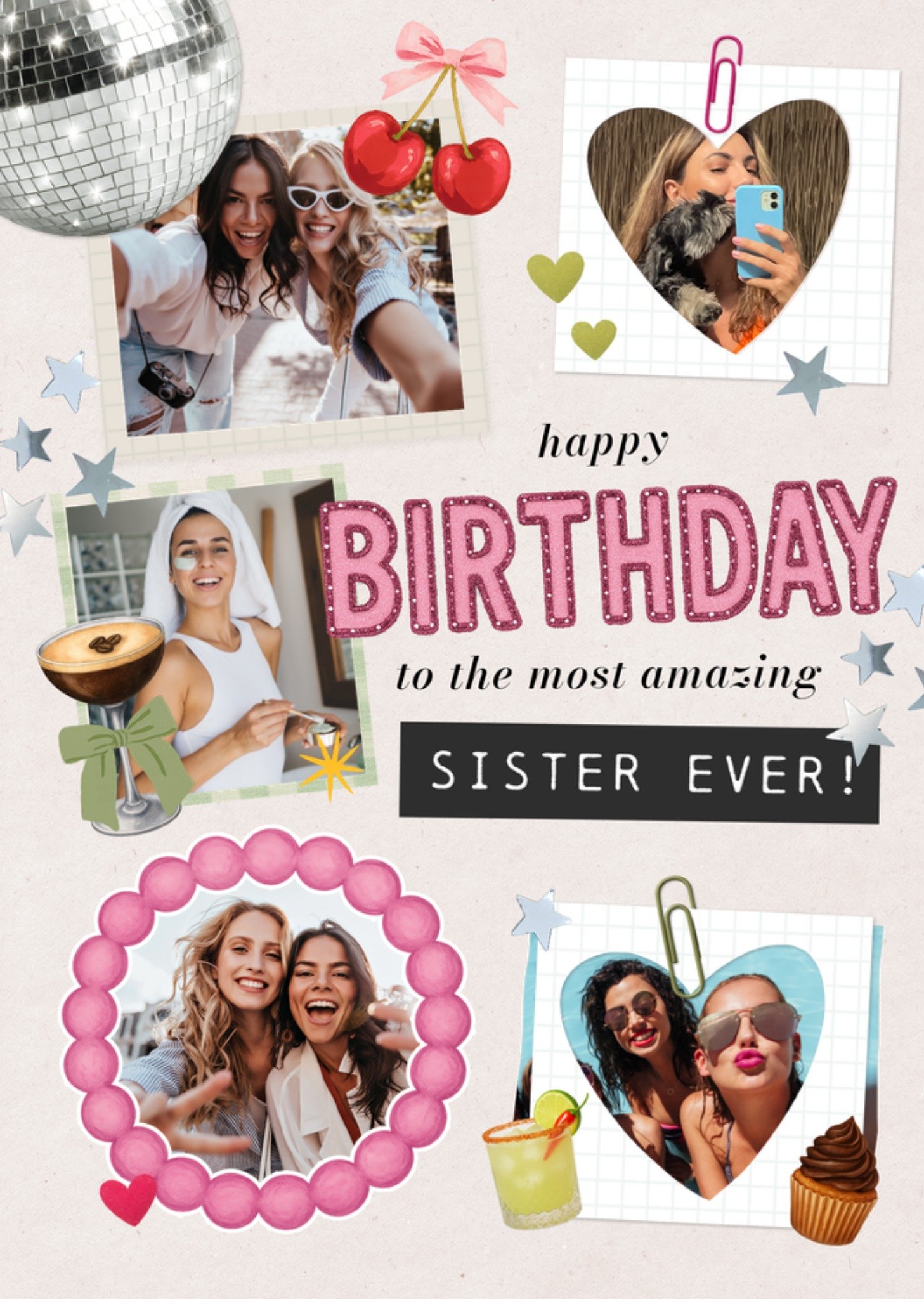 Moonpig Most Amazing Sister Ever Photo Upload Birthday Card