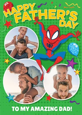 Marvel Comics Spider-Man Amazing Dad Photo Upload Father's Day Card