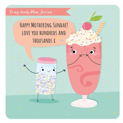 Mother's Day Card - Mum - ice cream sundae