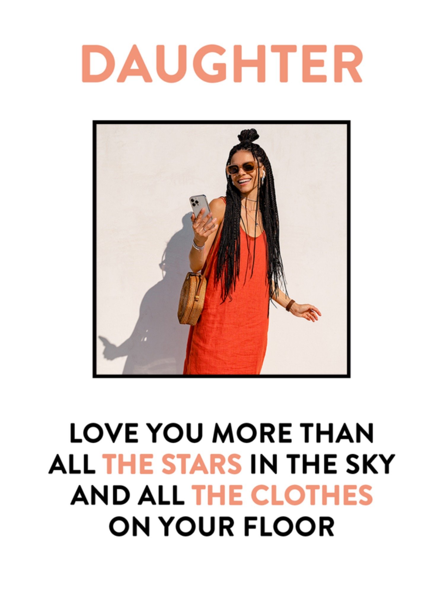 Moonpig Daughter Love You More Than All The Stars Photo Upload Birthday Card