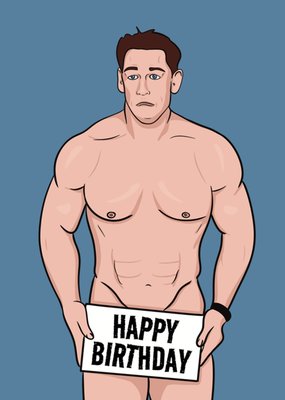 In The Buff Birthday Card