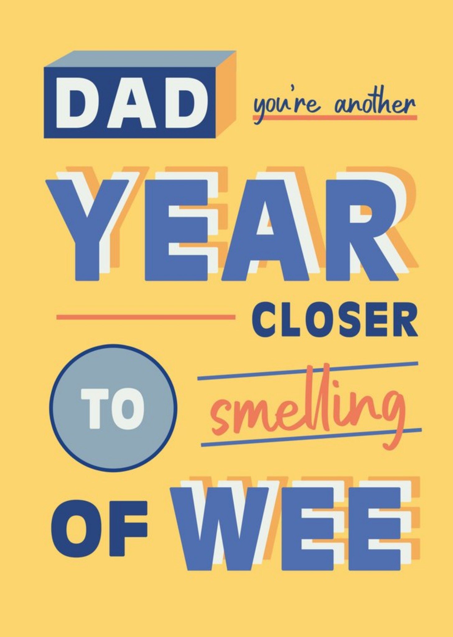 Moonpig Better Together Dad Typographic Adult Humour Birthday Card