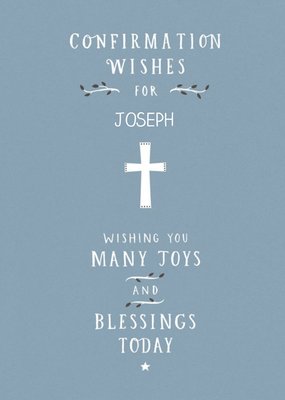 GUK Typographic Cross Blessings Confirmation Card