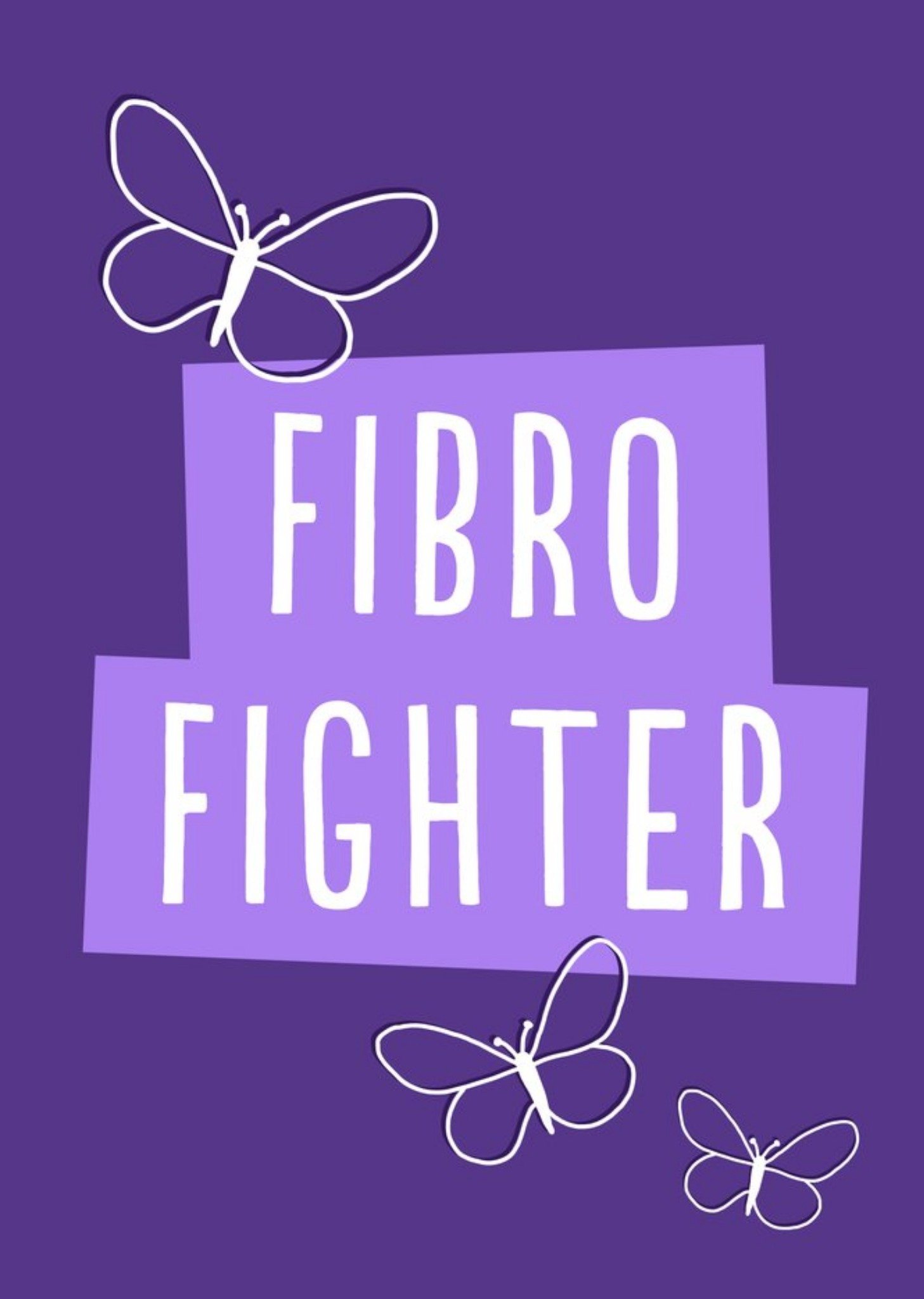 Moonpig Purple Illustrated Butterfly Fibro Fighter Card