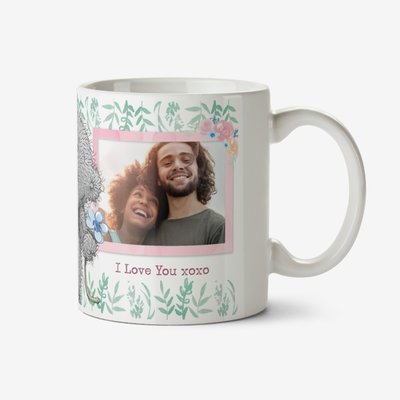 Me To You Tatty Teddy Floral Photo Upload Mug