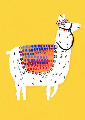 Graphic Alpaca Personalised Happy Birthday Card