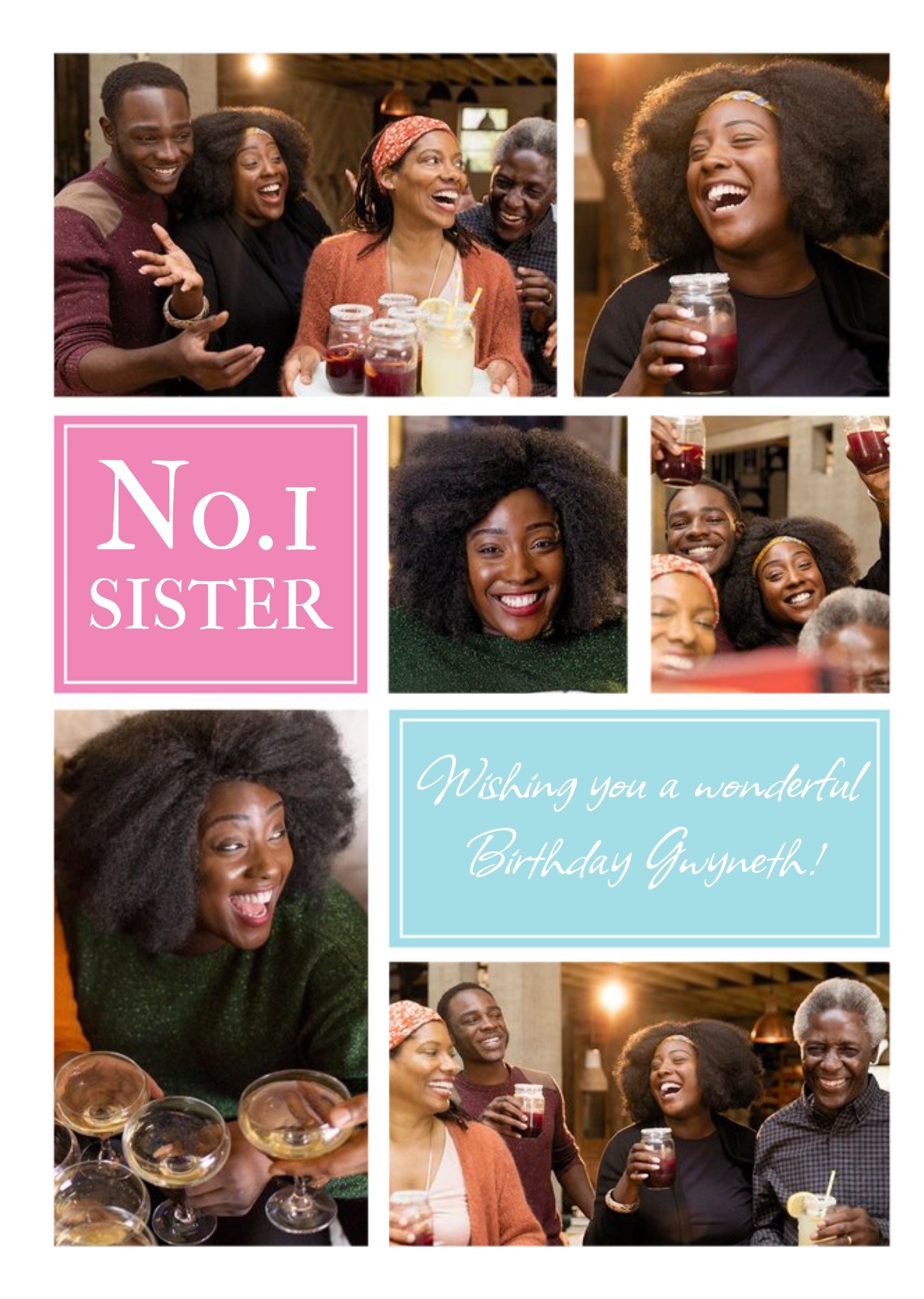 Moonpig Birthday Card - Photo Upload Card - No.1 Sister