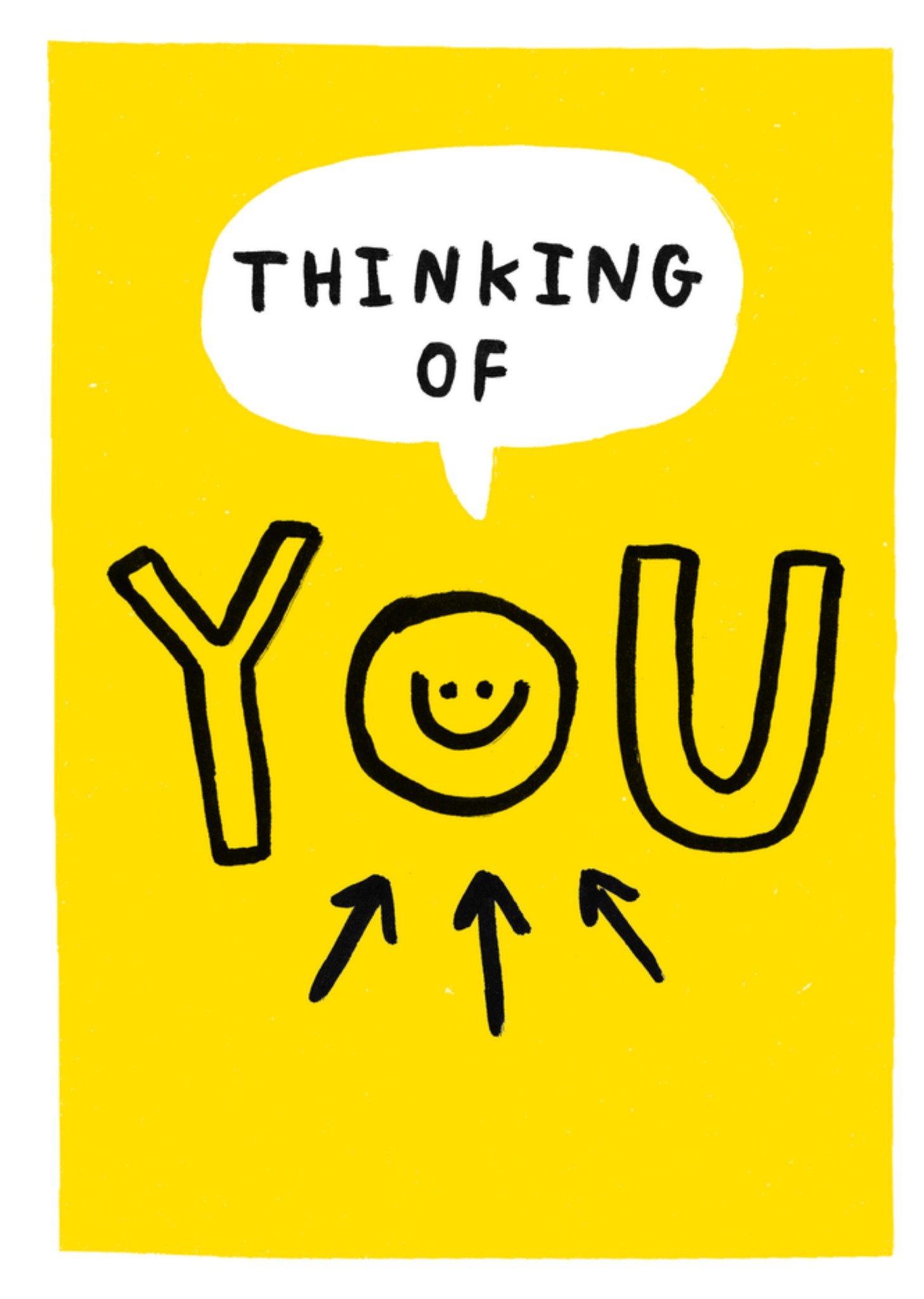 Moonpig Thinking Of You Smiley Face Card