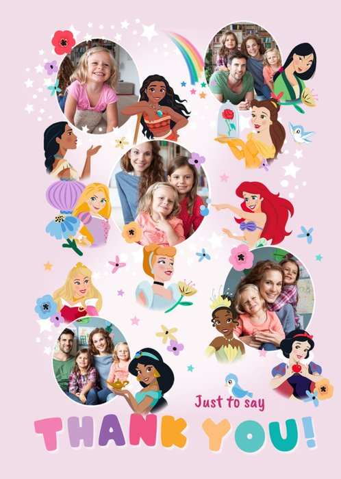 Princess 5 Photo Upload Thank You Card From Disney