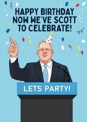 London Studio LOL Illustration Funny Politician Australian Birthday Card