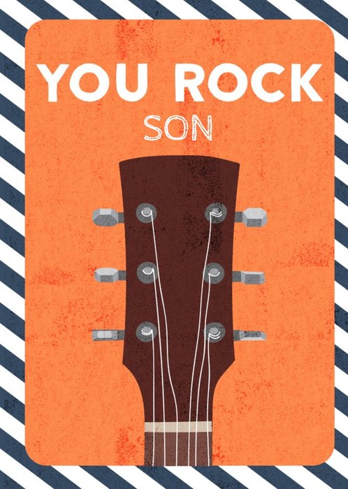 Son birthday card - you rock guitar