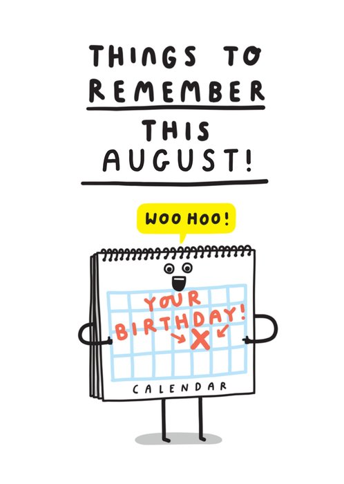 Things To Remember Birthday Card