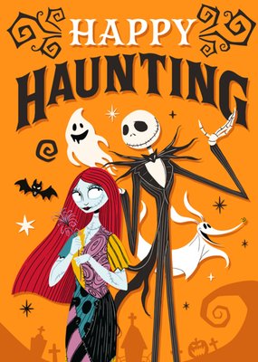 Nightmare Before Christmas Jack Sally And Zero Happy Haunting Card