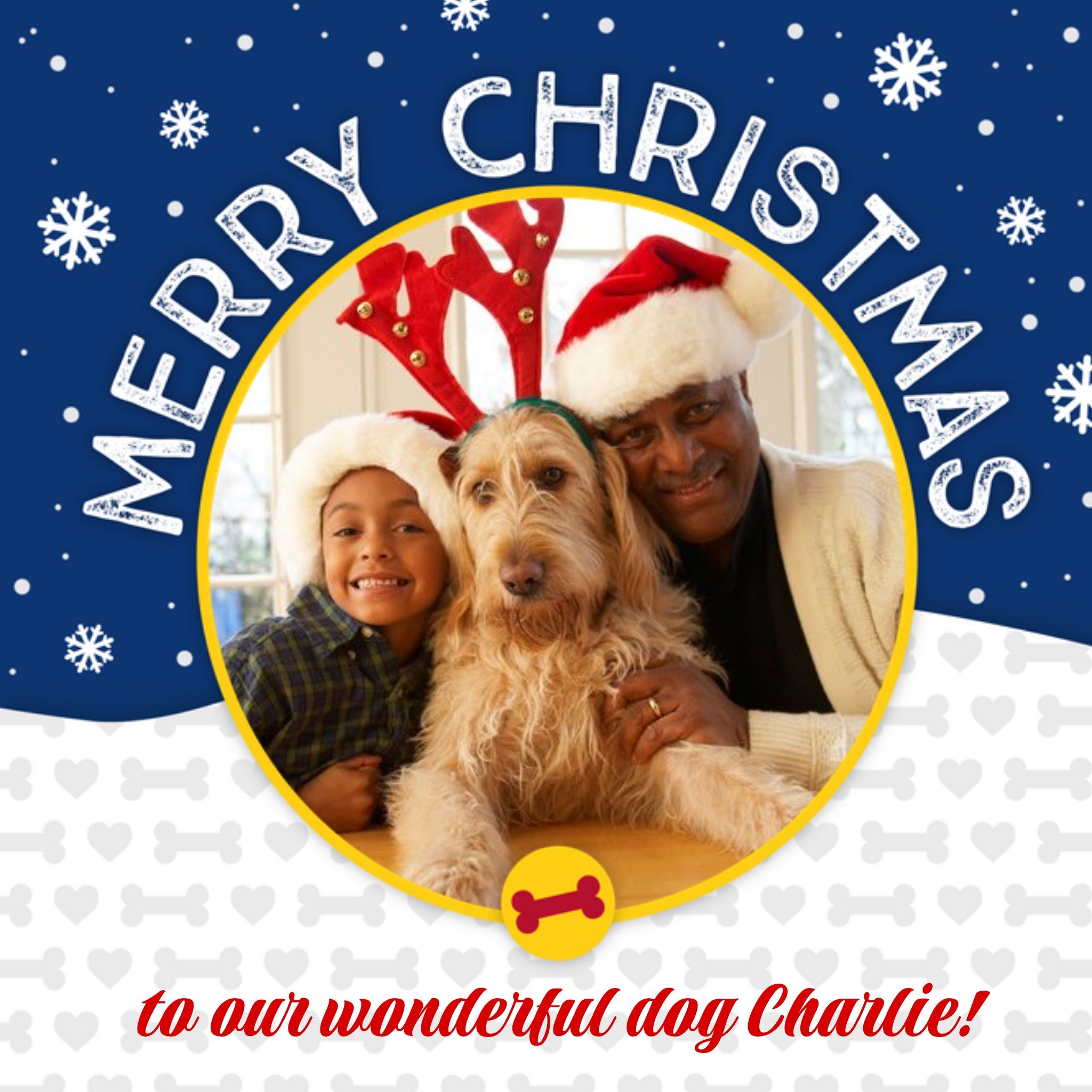 Moonpig Merry Christmas To The Dog Photo Upload Card