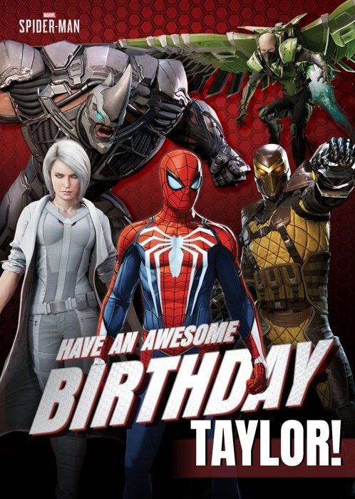 Marvel Spiderman Gamerverse Gaming Birthday Card