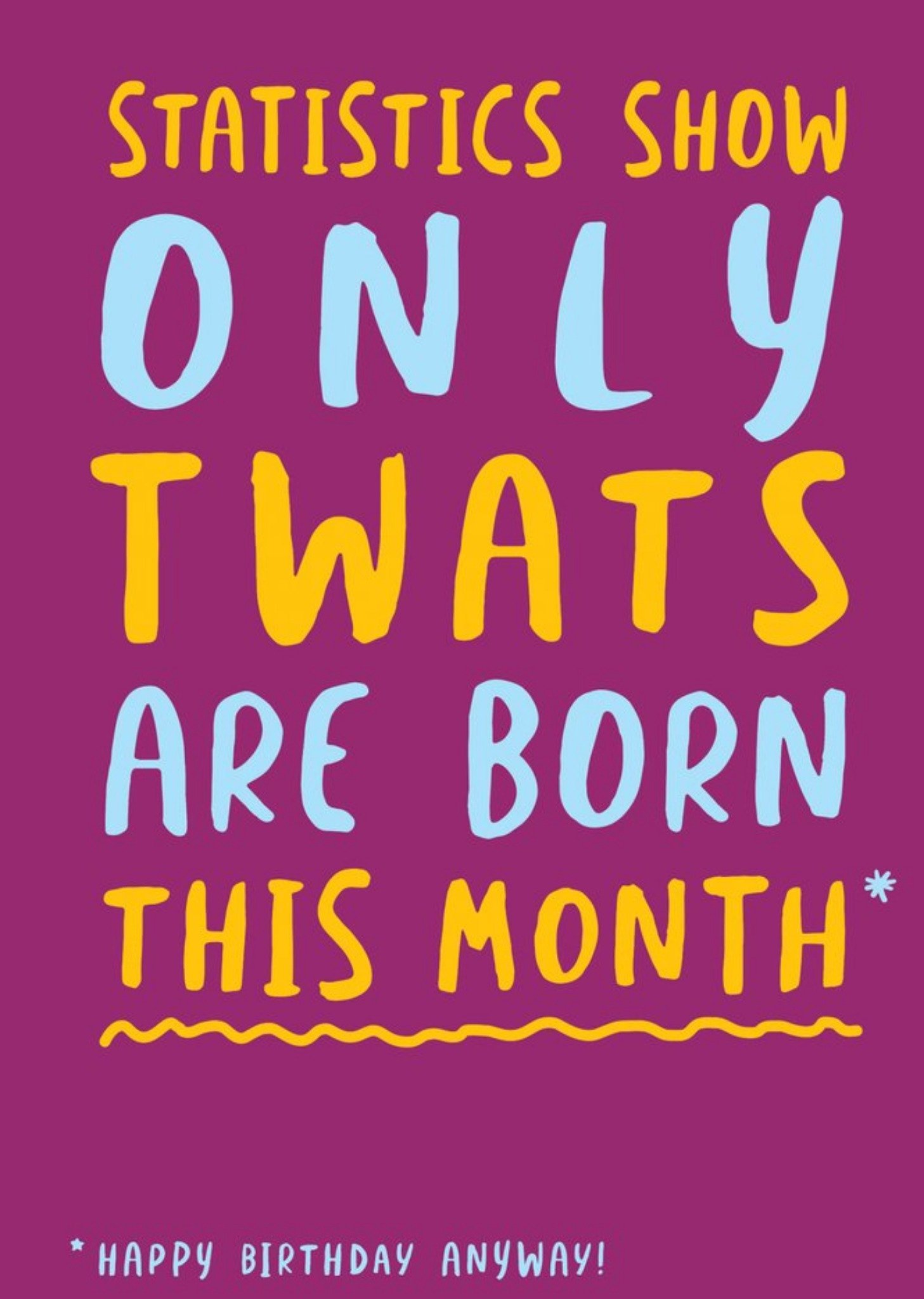 Moonpig Only Twats Are Born This Month Birthday Card
