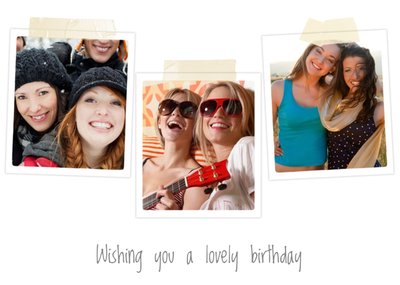 Instant Photo frame Birthday Card For Sister