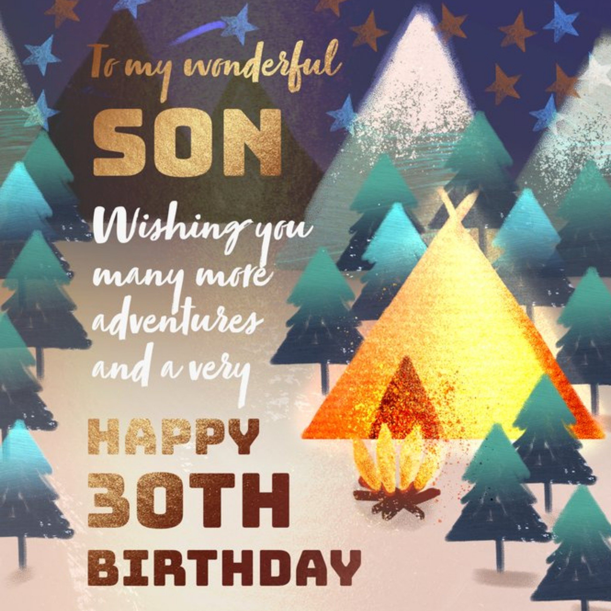 Moonpig To My Wonderful Son Happy 30th Birthday Card