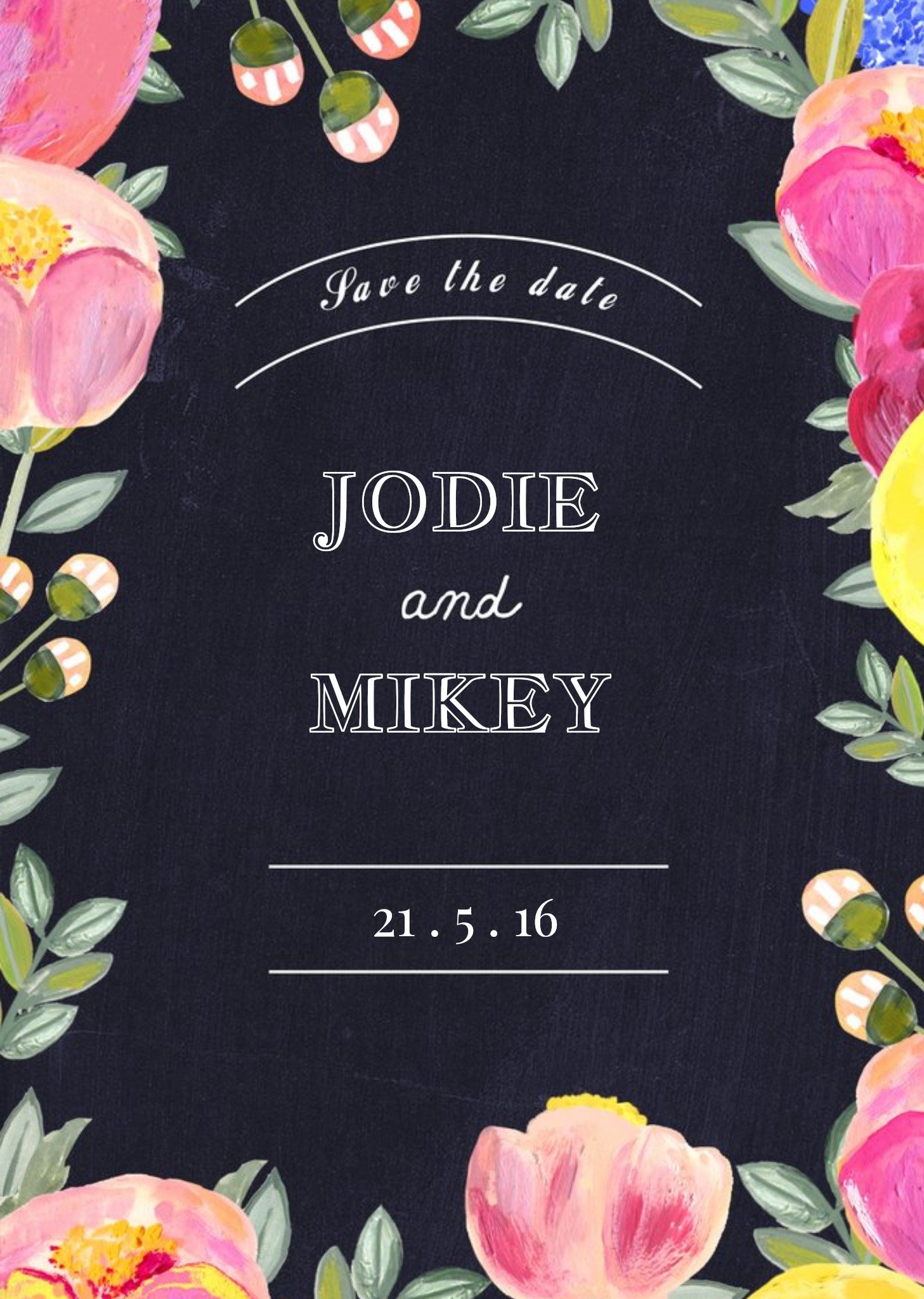 Moonpig Bloom And Grow Personalised Save The Date Card
