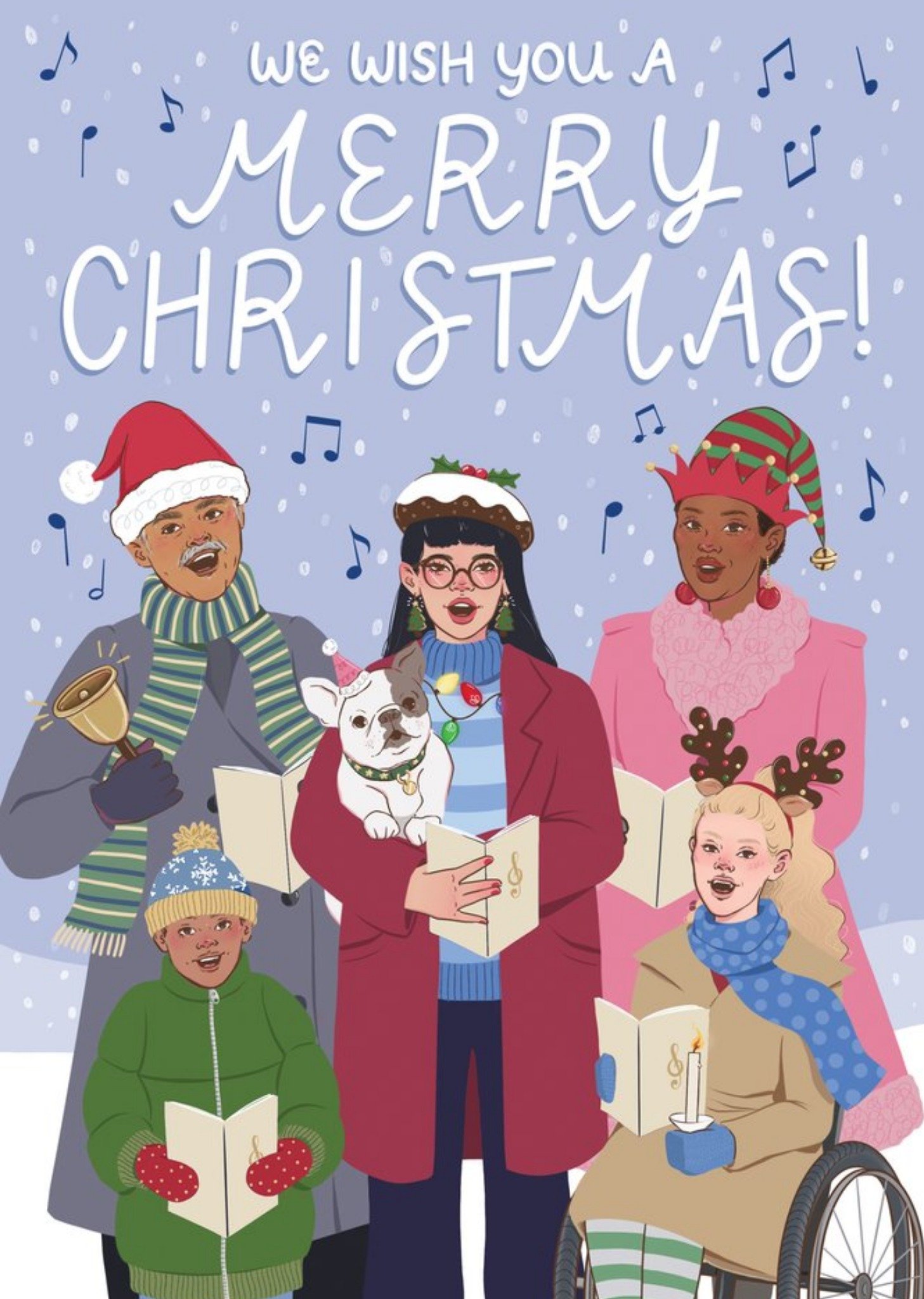 Moonpig Ttraditional Carol Singers We Wish You A Merry Christmas Card
