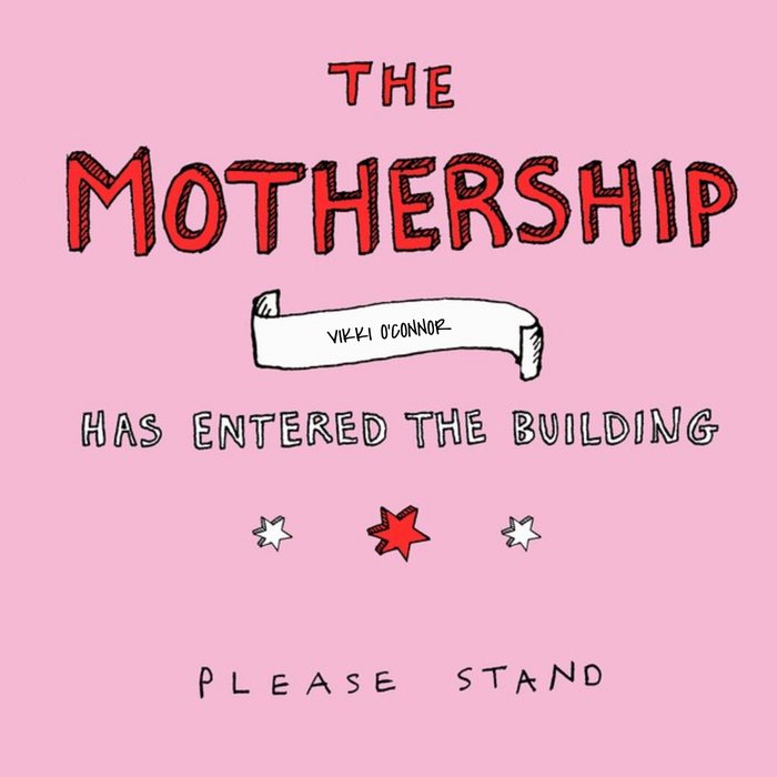 The Mothership Has Entered The Building Cool Mother's Day Card