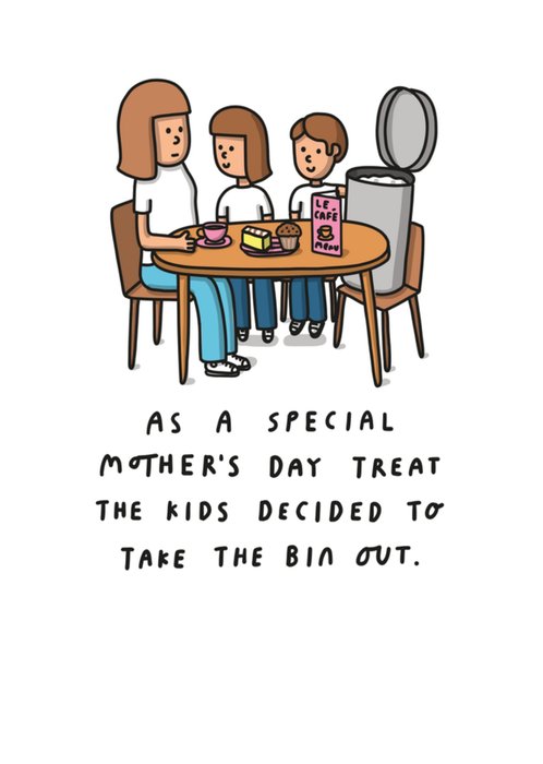 Kids Taking Out the Bin Mother's Day Card