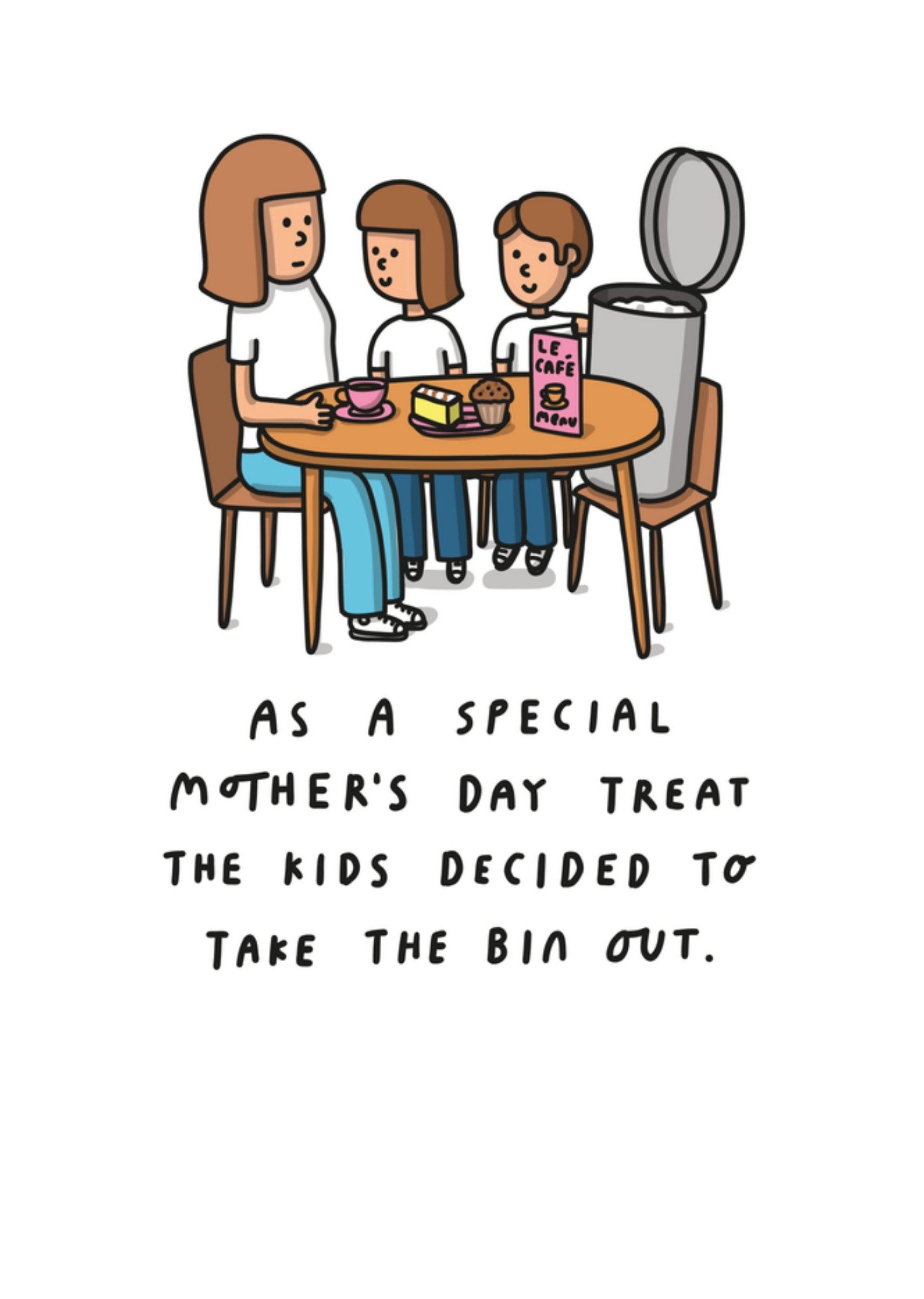 Moonpig Kids Taking Out The Bin Mother's Day Card