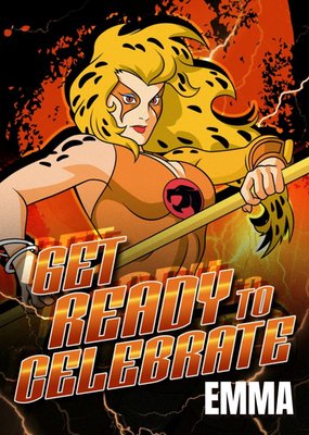 Thundercats Cheetara Get Ready To Celebrate Birthday Card