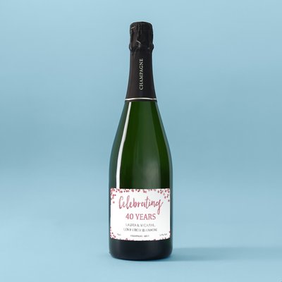 Personalised 40th Anniversary Champagne 75cl