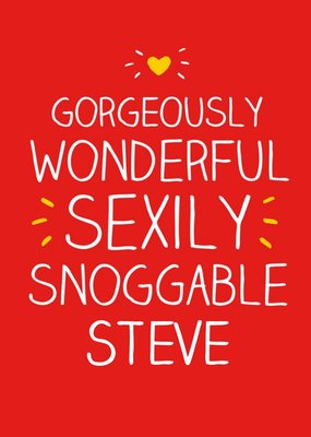 Happy Jackson Sexily Snoggable Personalised Card